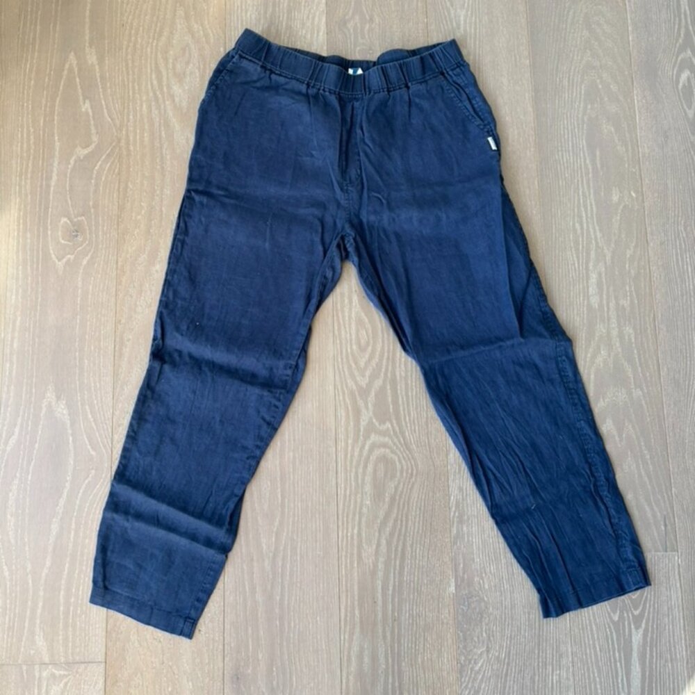 Bound - Navy Seville Linen Trousers